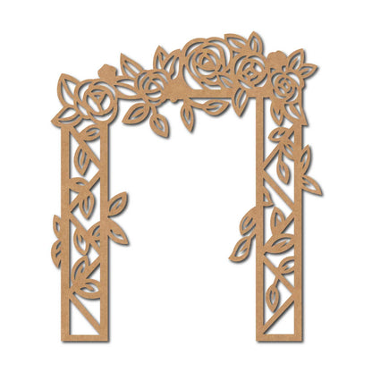 Flowers Decoration Entry Cutout MDF Design 1
