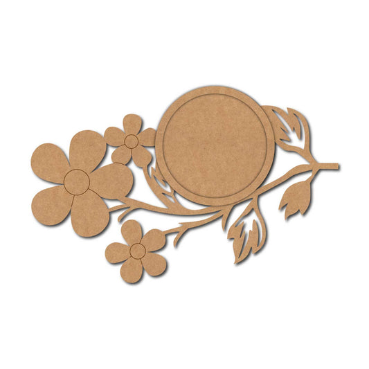 Flowers Diya Tealight Holder Pre Marked MDF Design 1