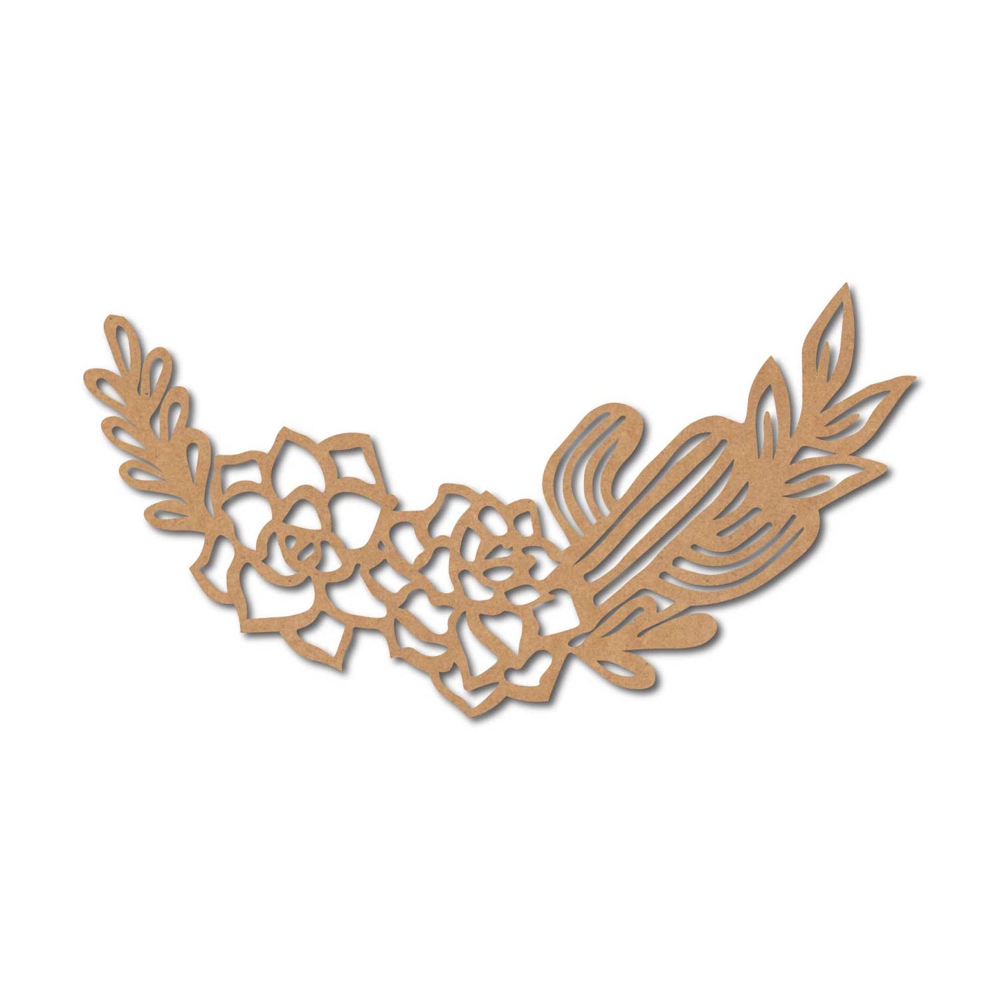Flowers Leaves Cutout MDF Design 1