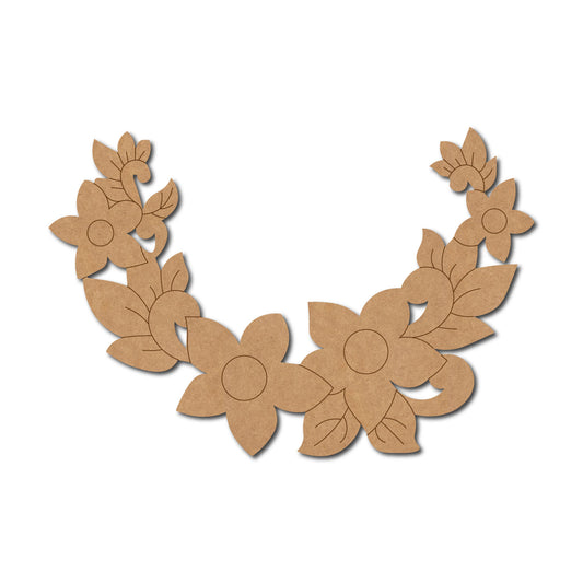 Flowers Leaves Pre Marked Base MDF Design 2