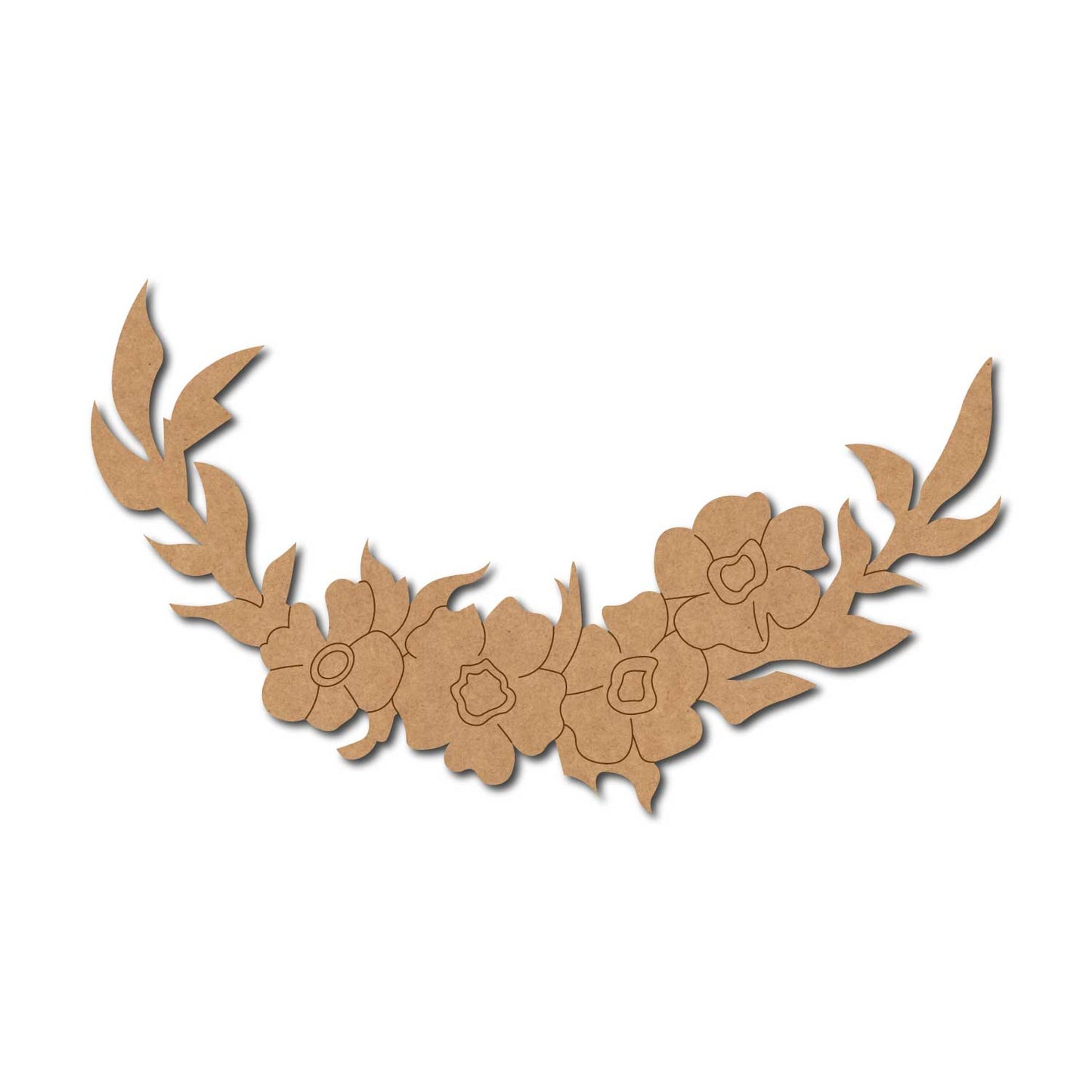 Flowers Leaves Pre Marked MDF design 1