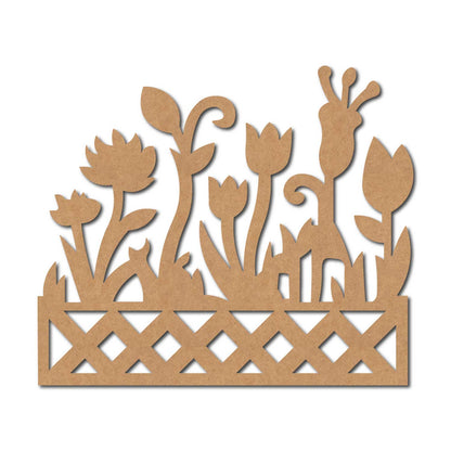 Flowers Planter Cutout MDF Design 1