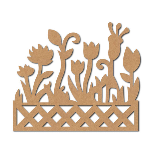 Flowers Planter Cutout MDF Design 1