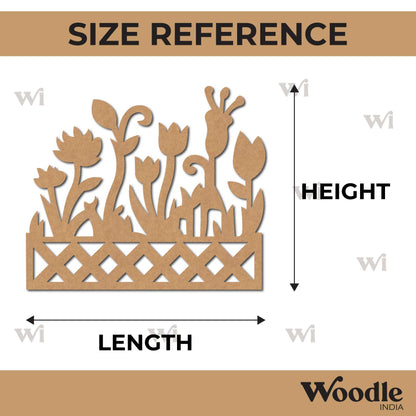 Flowers Planter Cutout MDF Design 1
