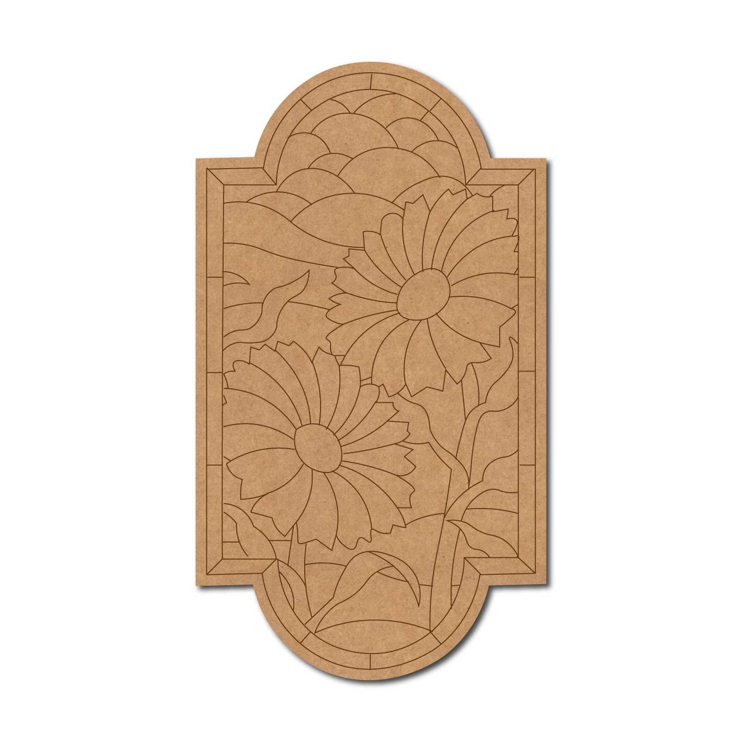 Flowers Pre Marked Base MDF Design 1