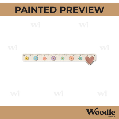 Flowers Ruler Scale MDF Design 1