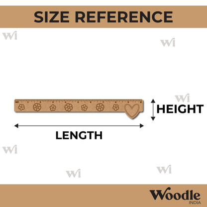 Flowers Ruler Scale MDF Design 1