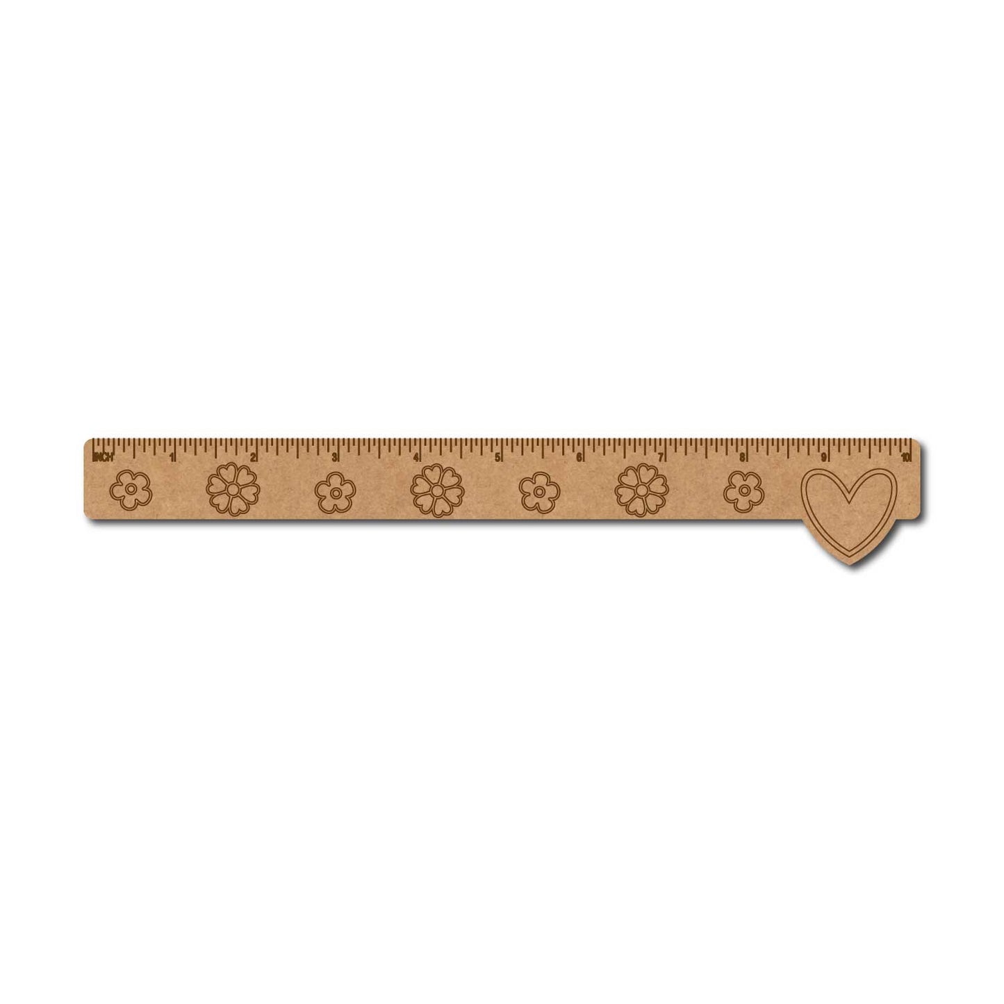 Flowers Ruler Scale MDF Design 1