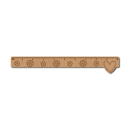 Flowers Ruler Scale MDF Design 1