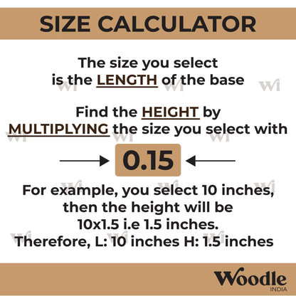 Flowers Ruler Scale MDF Design 1