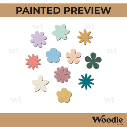 Flowers Set Cutout MDF Design 1