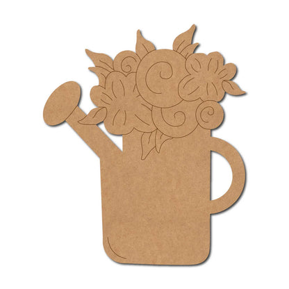 Flowers Watering Can Pre Marked MDF Design 1