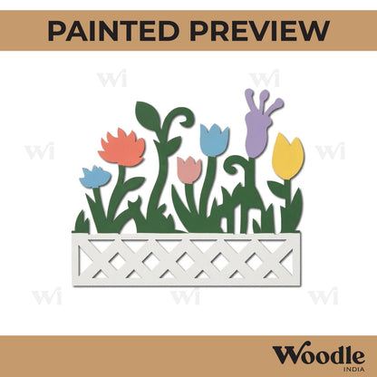 Flowers Planter Cutout MDF Design 1