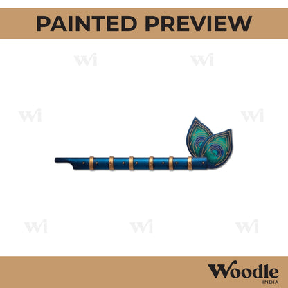 Flute Peacock Feathers MDF Design 1