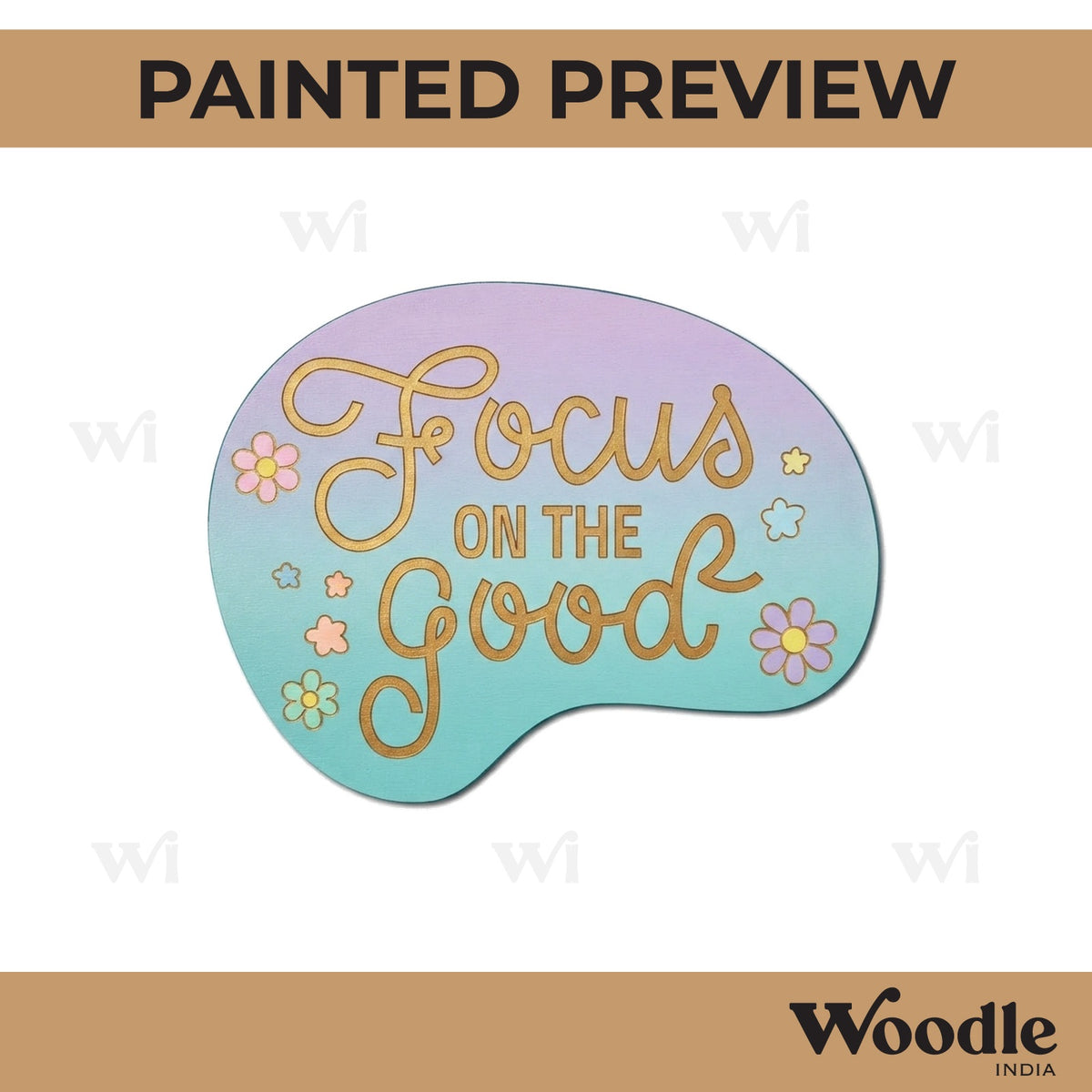 Focus On The Good Pre Marked Text Base MDF Design 1