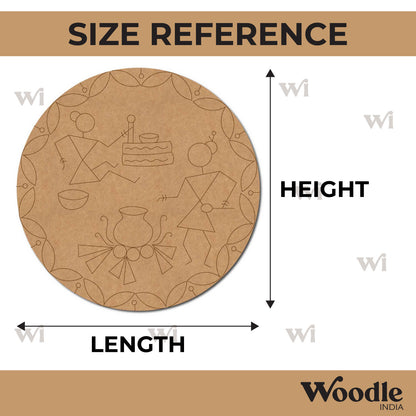 Folk Art Pre Marked Round MDF Design 2