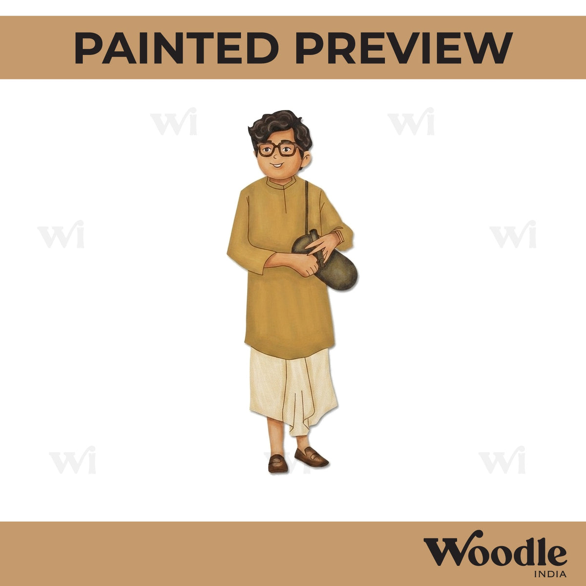 Folk Singer Woman Pre Marked MDF Design 1