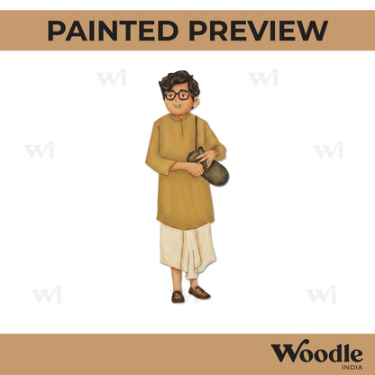 Folk Singer Woman Pre Marked MDF Design 1