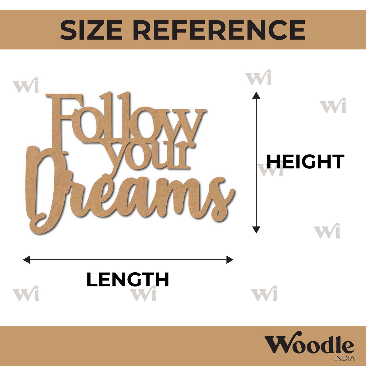 Follow Your Dreams Cutout MDF Design 1