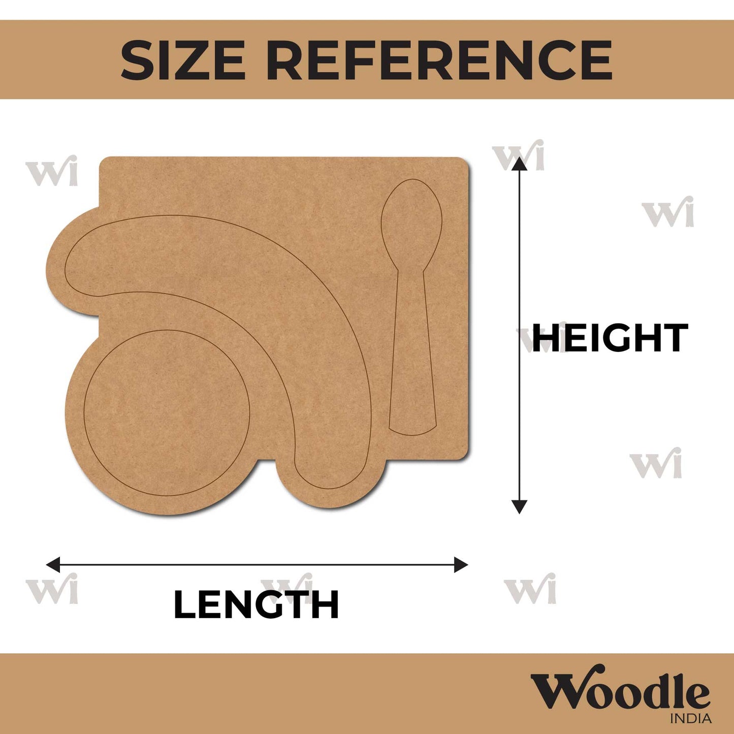 Food Plate Pre Marked MDF Design 1
