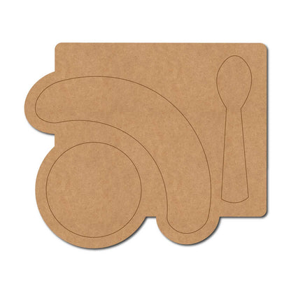 Food Plate Pre Marked MDF Design 1