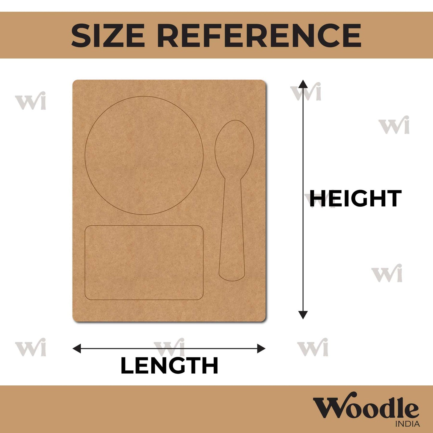 Food Plate Pre Marked MDF Design 5