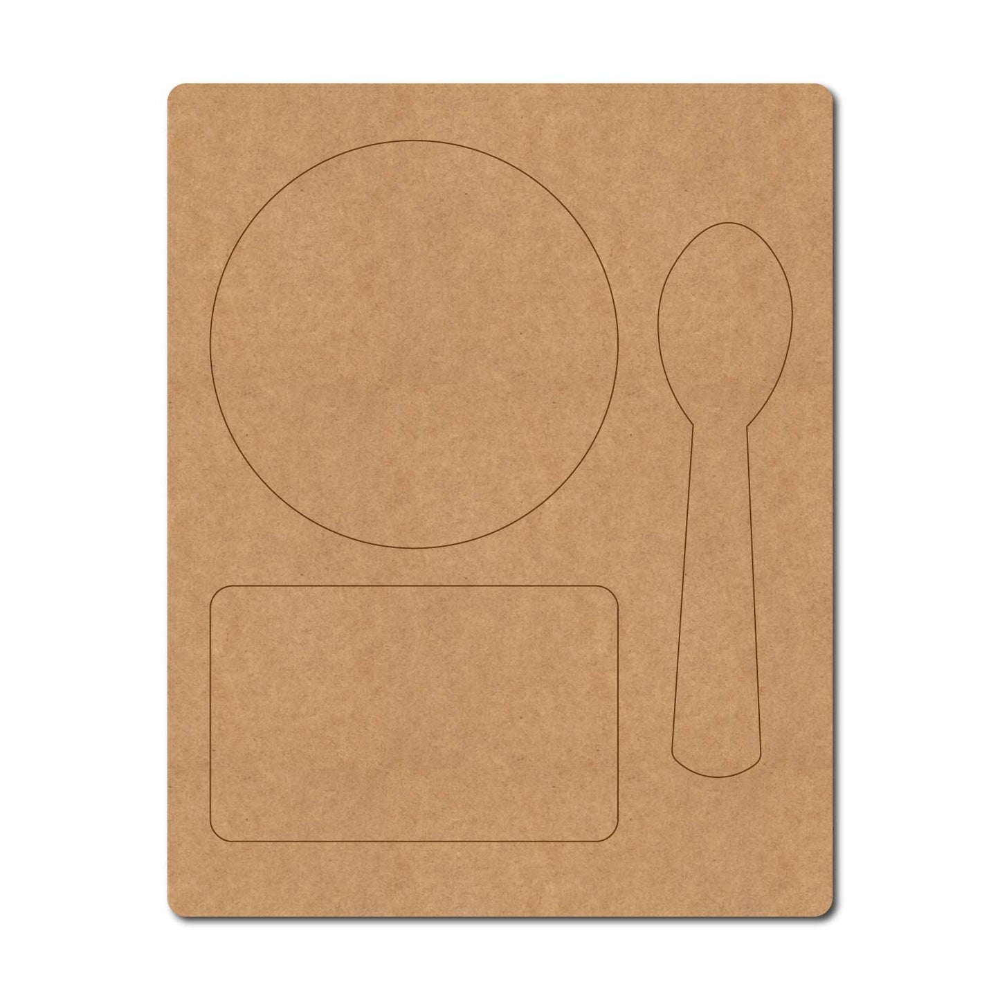 Food Plate Pre Marked MDF Design 5