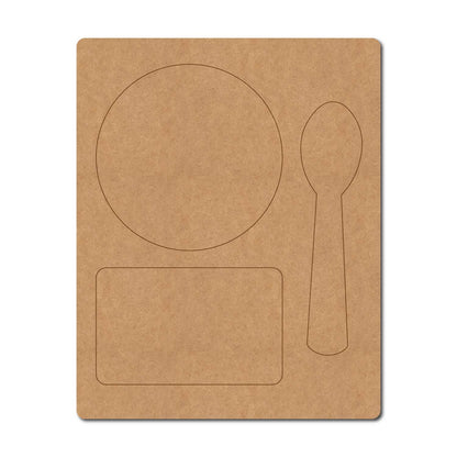 Food Plate Pre Marked MDF Design 5