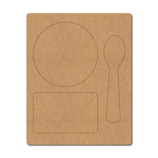 Food Plate Pre Marked MDF Design 5