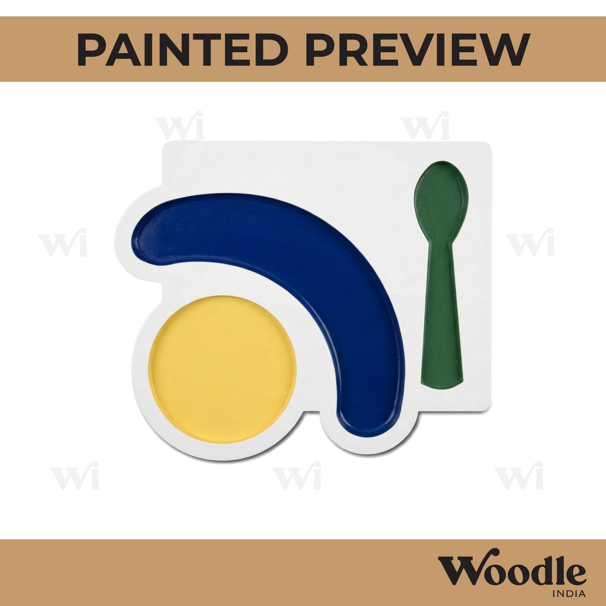 Food Plate Pre Marked MDF Design 1