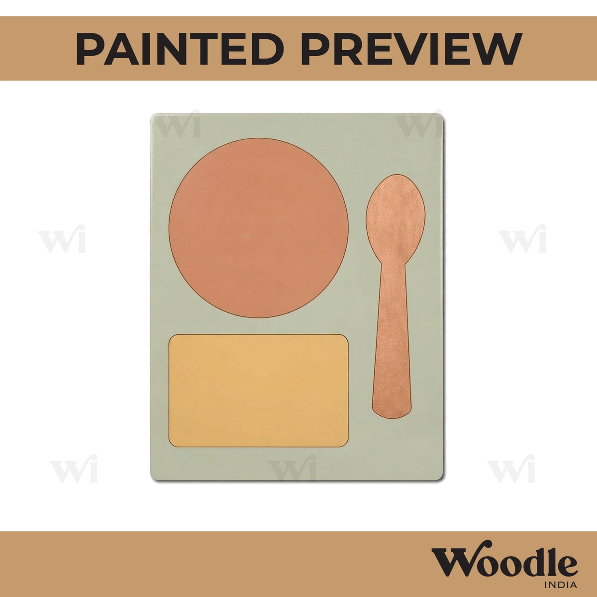 Food Plate Pre Marked MDF Design 5