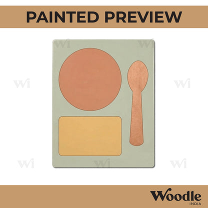 Food Plate Pre Marked MDF Design 5