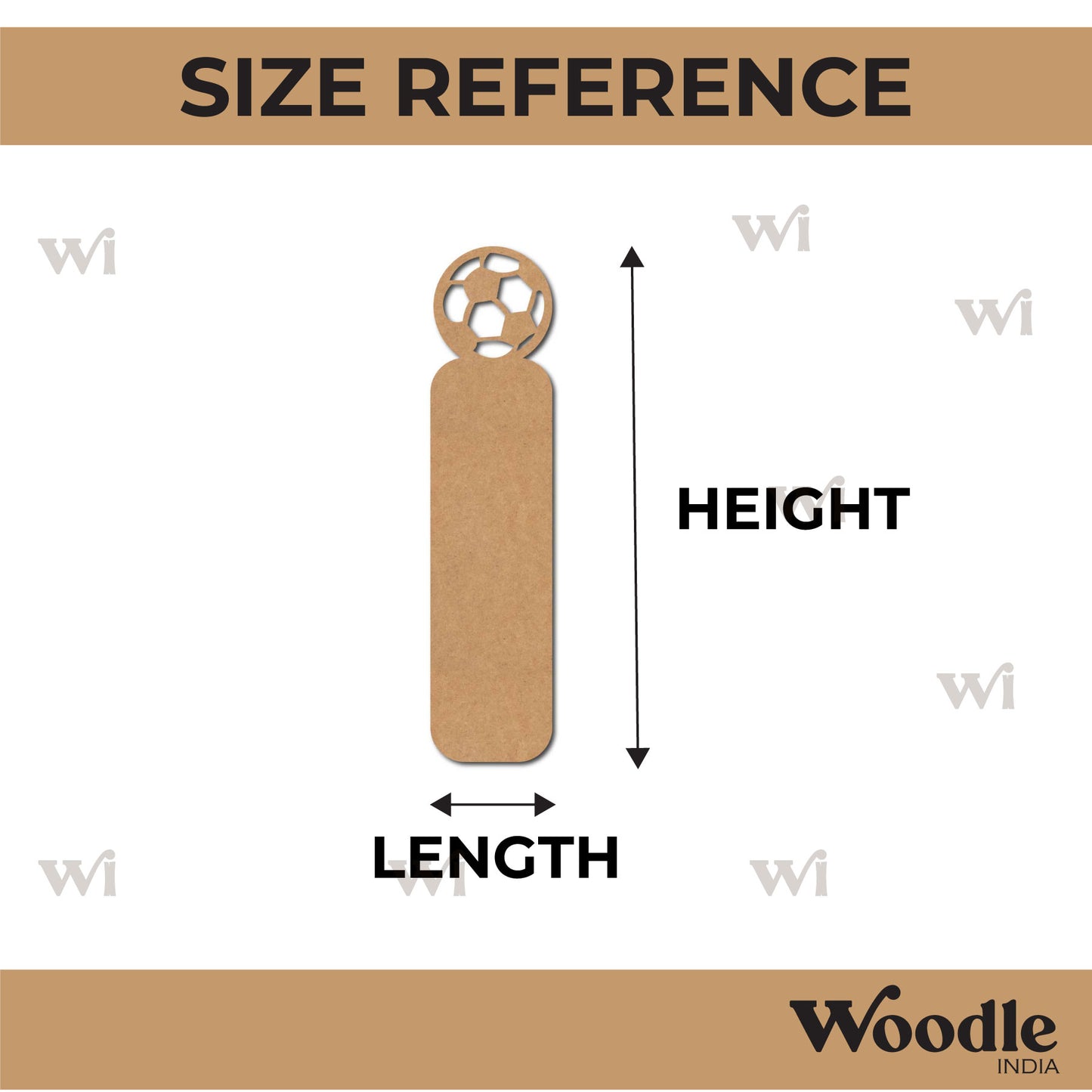 Football Bookmark Pre Marked MDF Design 1