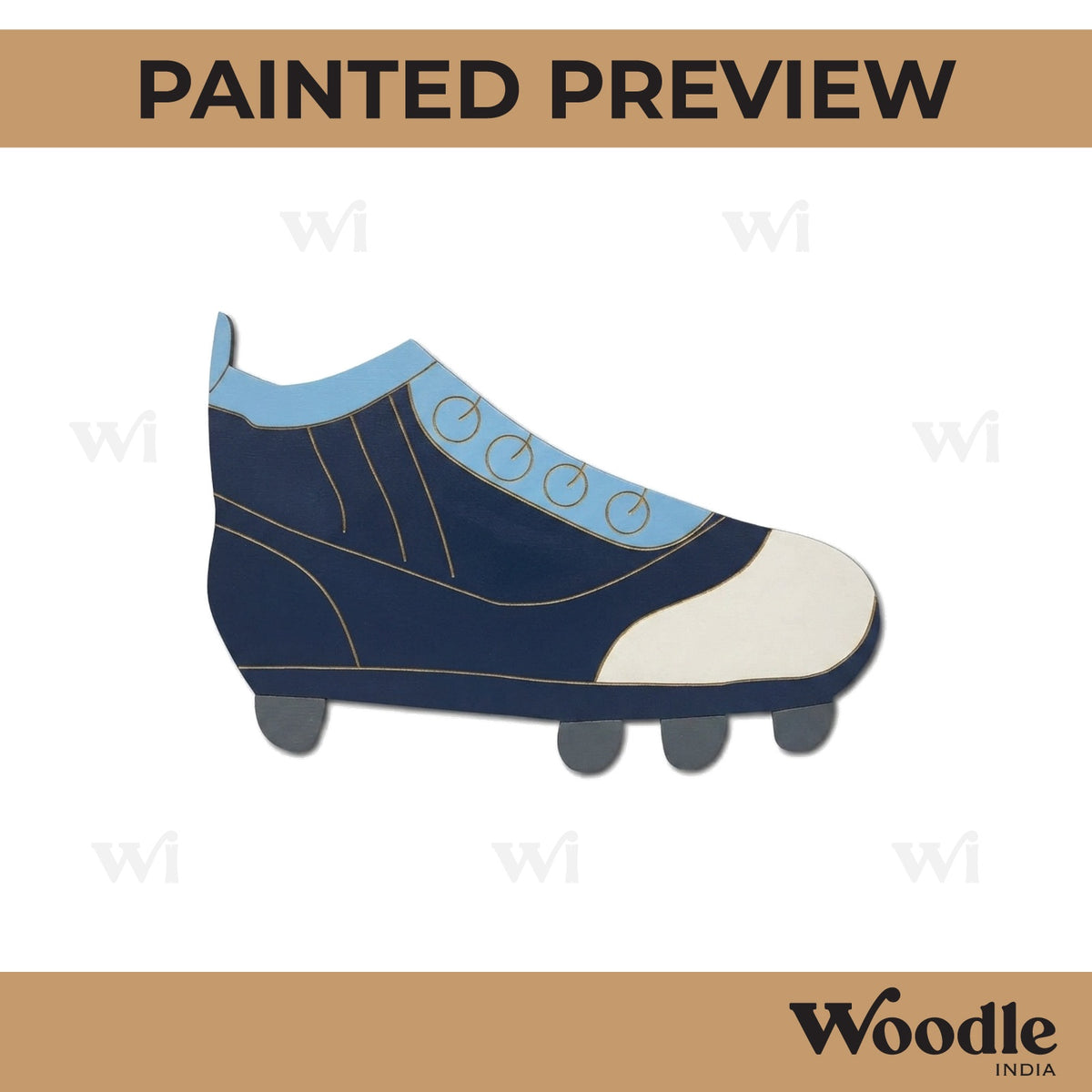 Football Shoes Pre Marked MDF Design 1