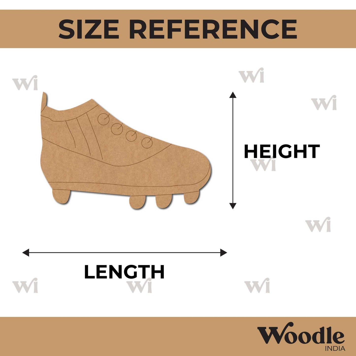 Football Shoes Pre Marked MDF Design 1