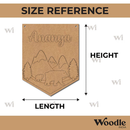 Forest Theme Nameplate MDF Design 1