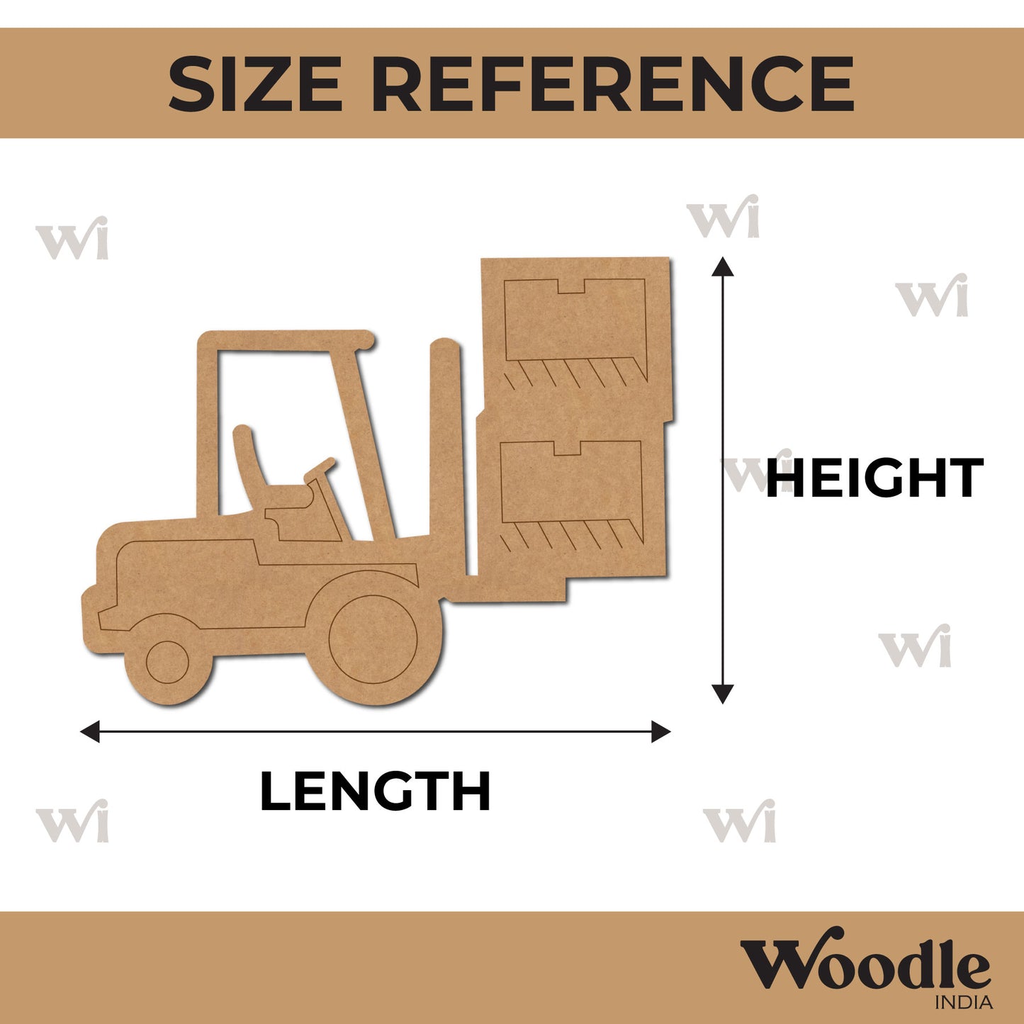 Forklift Pre Marked MDF Design 1