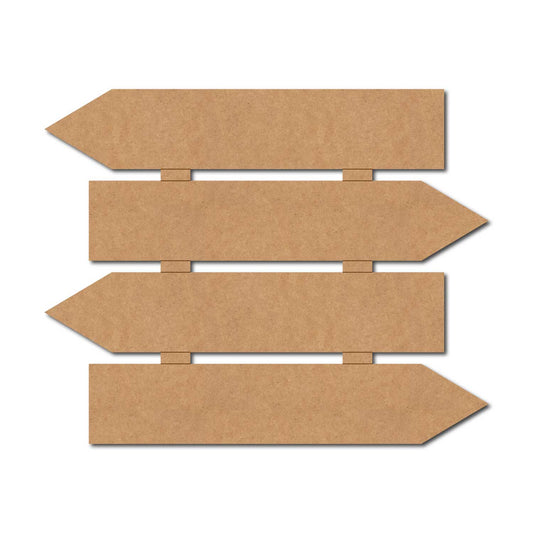 Four Arrow Plank Nameplate MDF Design 1