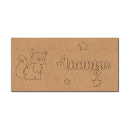Fox Kids Nameplate MDF Design 1
