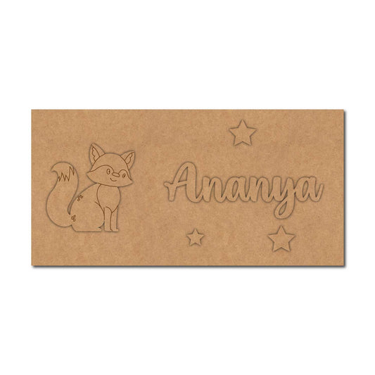 Fox Kids Nameplate MDF Design 1