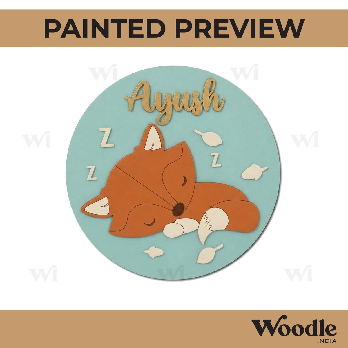 Fox Nameplate MDF Design 1
