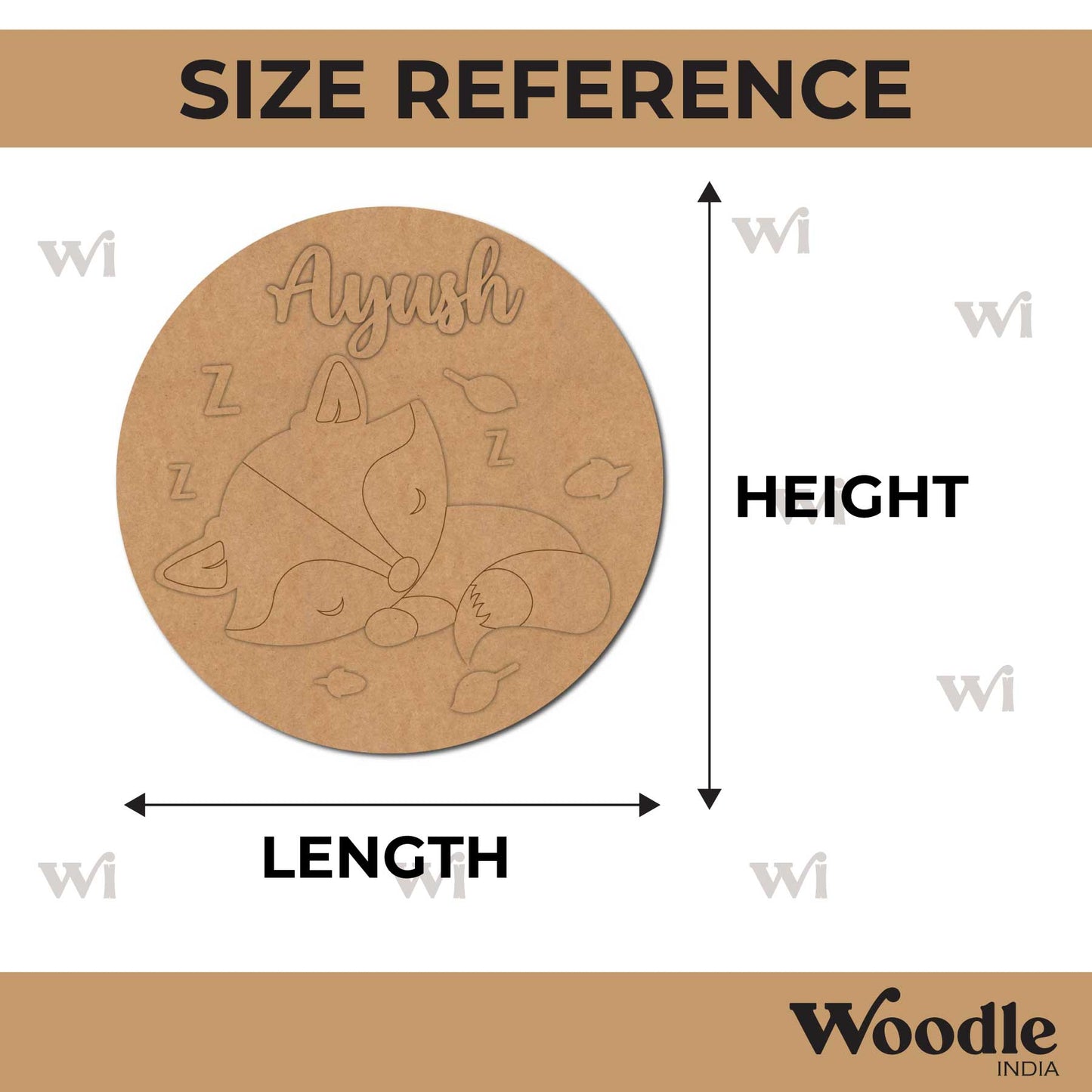 Fox Nameplate MDF Design 1