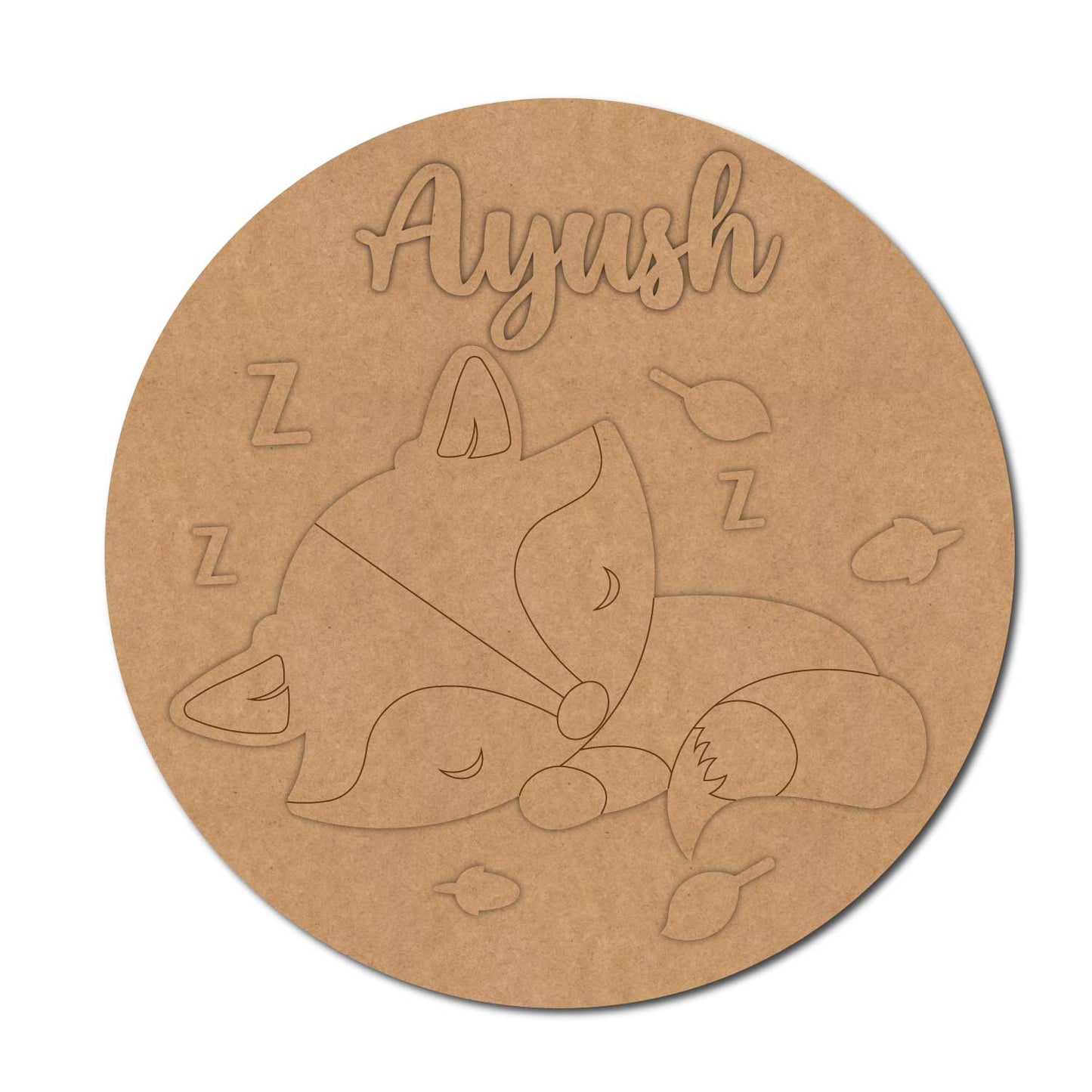 Fox Nameplate MDF Design 1