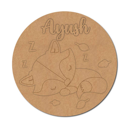 Fox Nameplate MDF Design 1