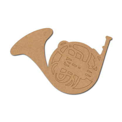 French Horn Music Instrument Cutout MDF Design 1