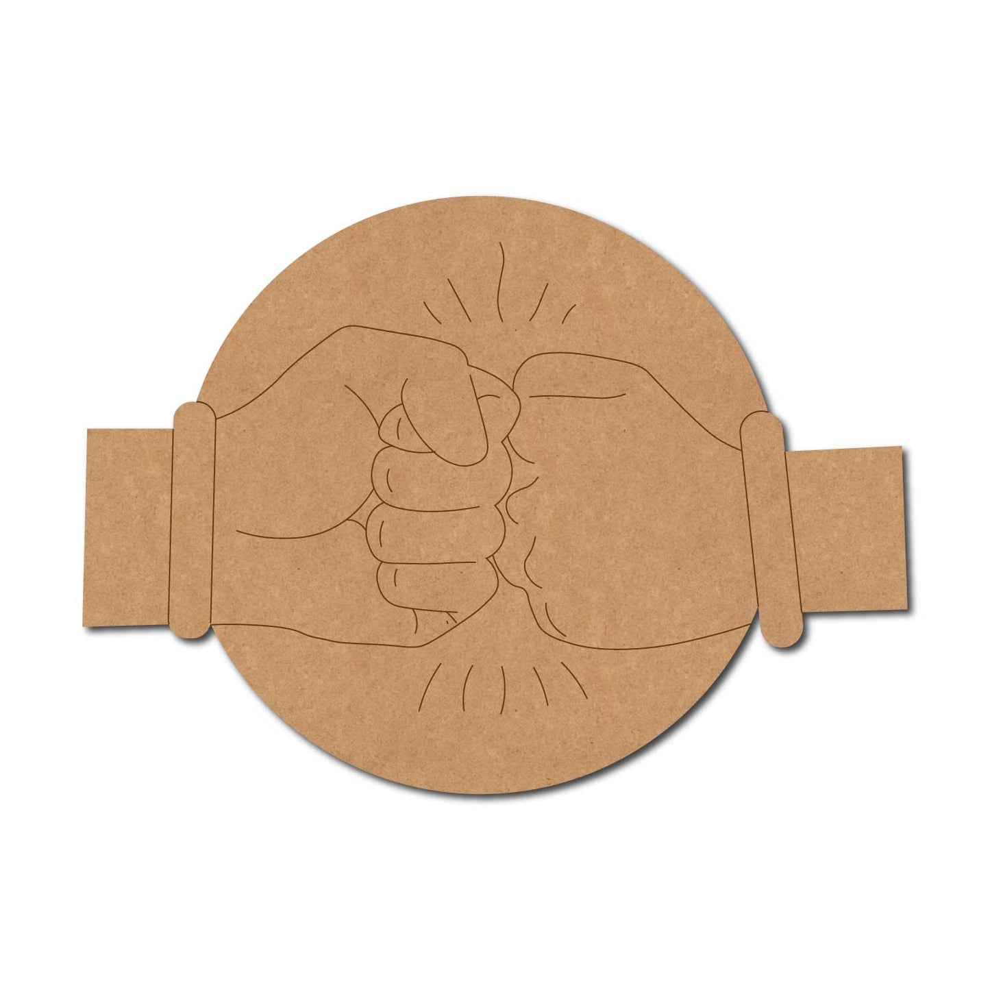 Friends Fist Bump Pre Marked MDF Design 1