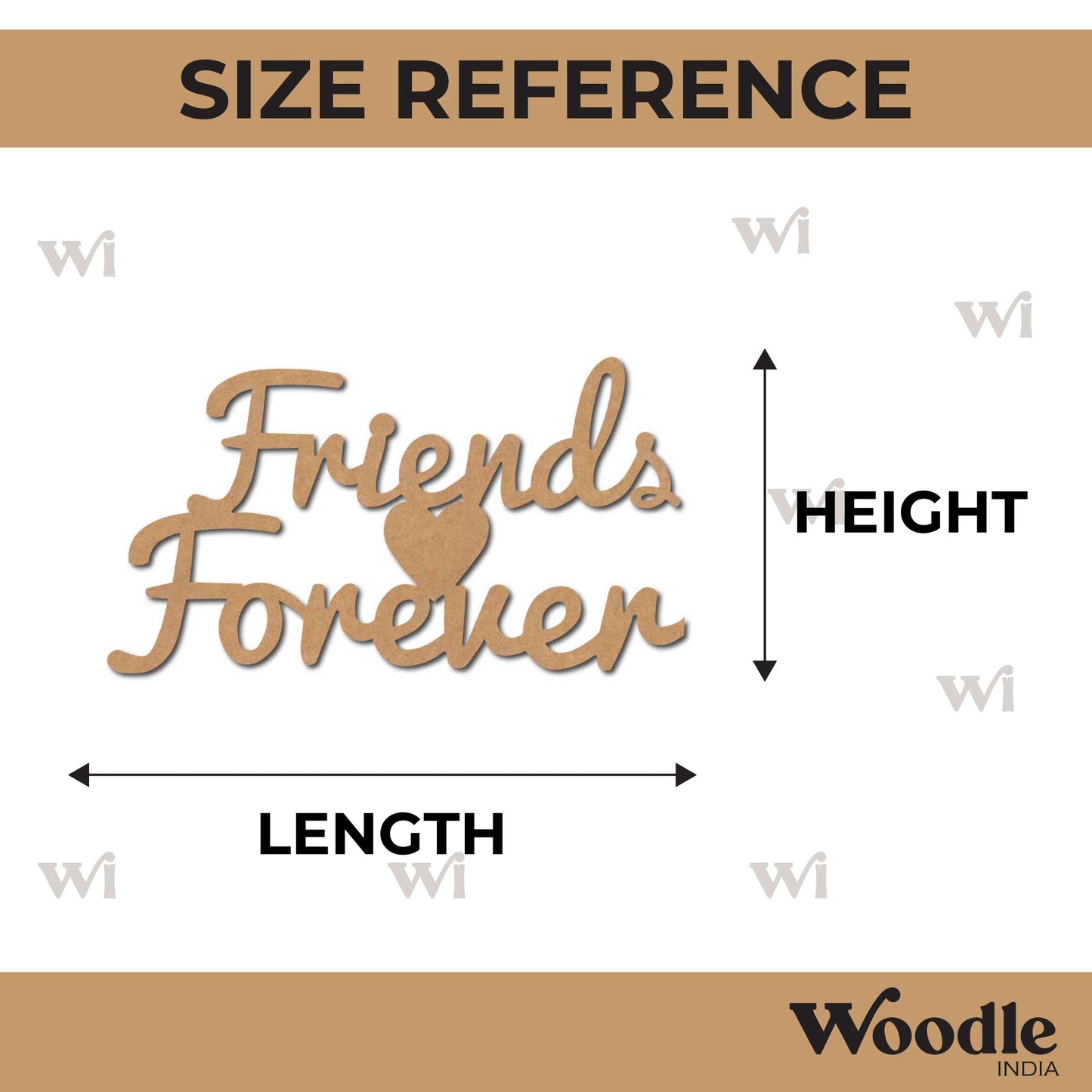 Friends Forever Cutout MDF Design 1