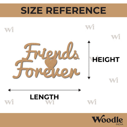 Friends Forever Cutout MDF Design 1