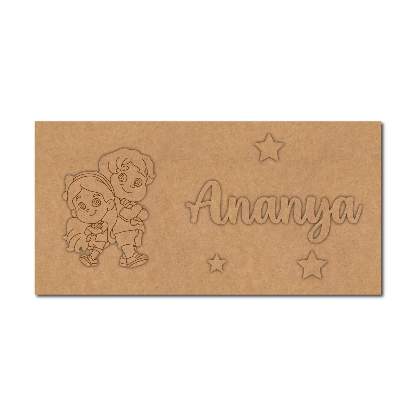 Friends Kids Nameplate MDF Design 1