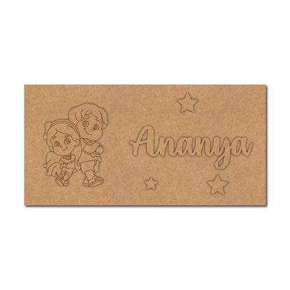 Friends Kids Nameplate MDF Design 1
